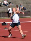Katy Watts (Trafford AC) wins the javelin at the UK Women's National League, Premier, Meadowbank, Edinburgh.